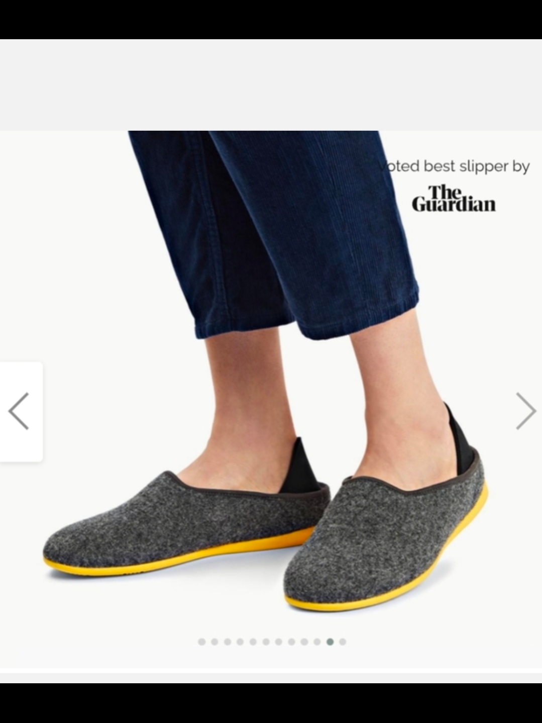 Women's Mahabis Grey Felt Slip-On Shoes With Yellow Sole Size 8